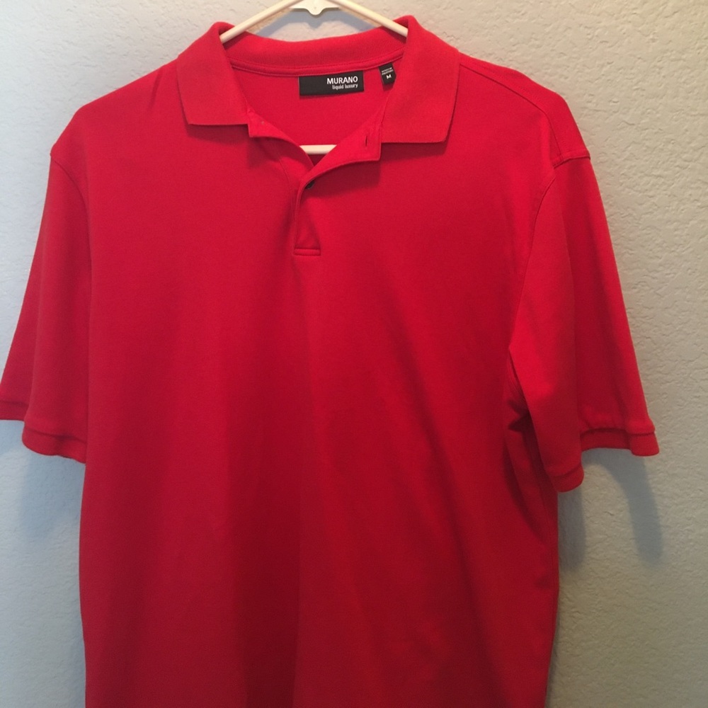 Medium red polo shirt by Murano liquid luxury